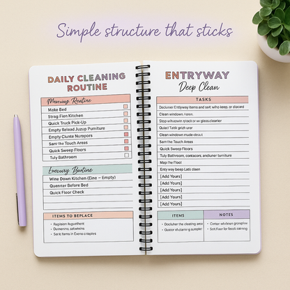 SparkleMind™ ADHD Cleaning Planner