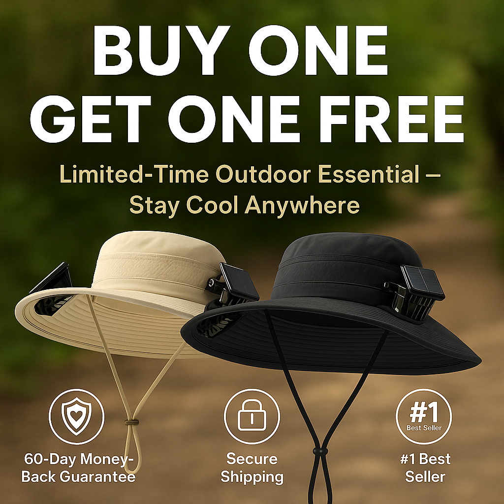 SunTrek Pro™ – Solar-Powered Fan Hat