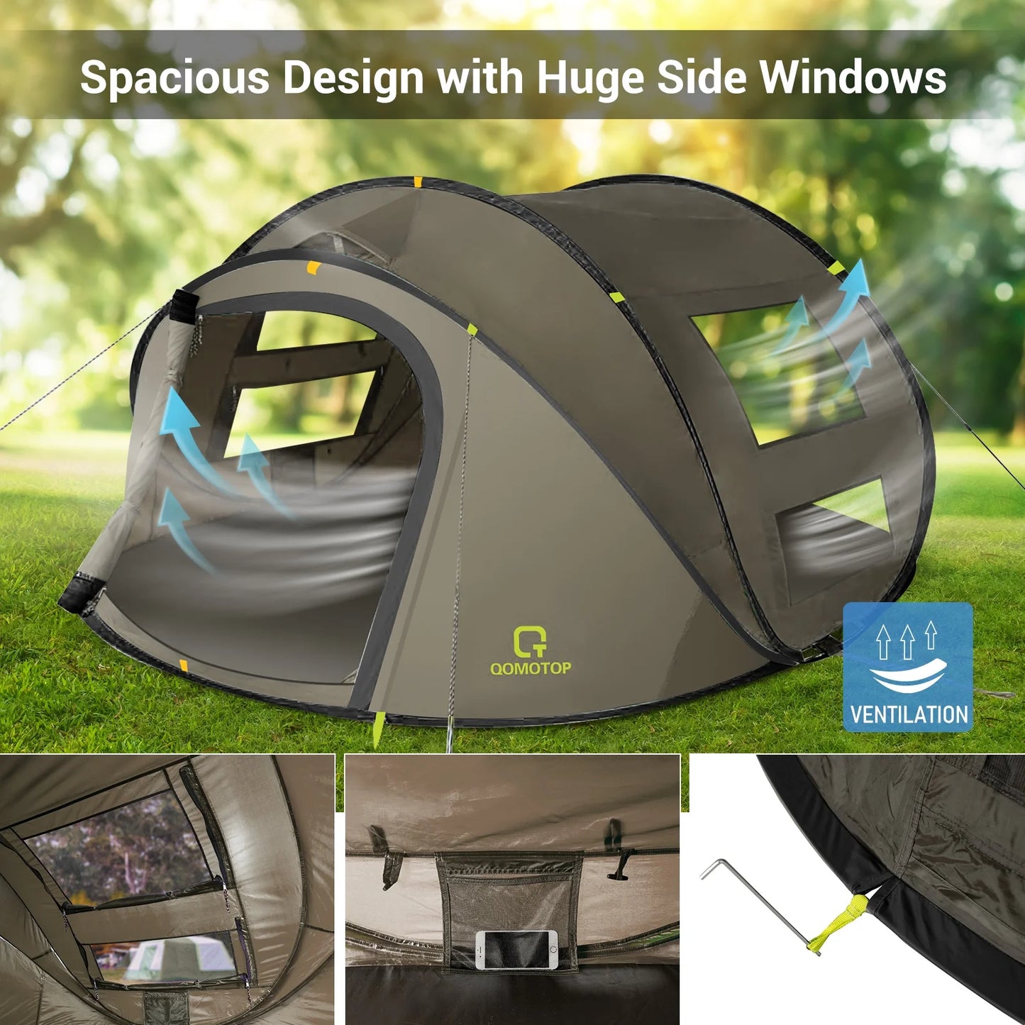 Instant 4-Person Camp Tent