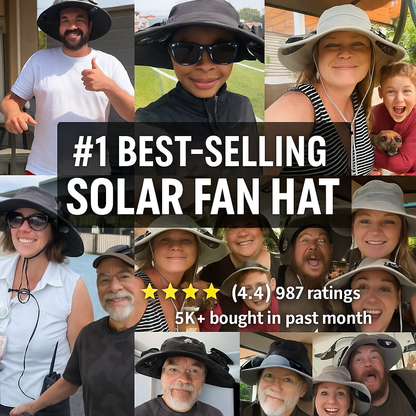 SunTrek Pro™ – Solar-Powered Fan Hat
